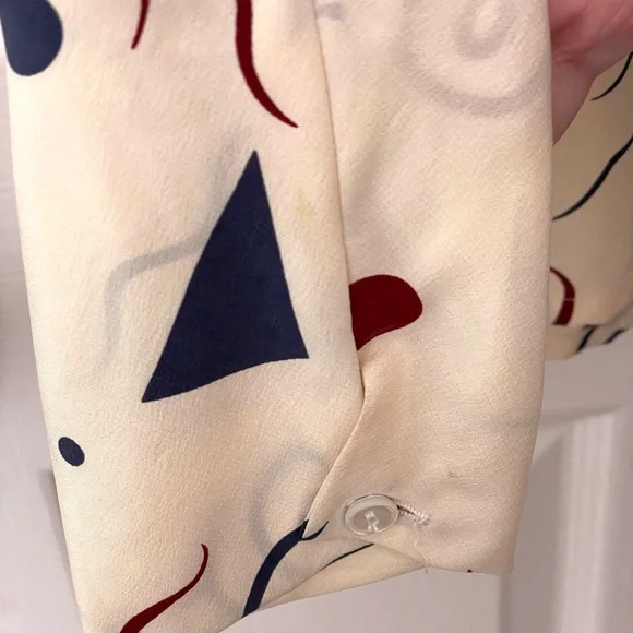 Vintage Cathy Hardwick silk celestial print blouse - Picture 5 of 6